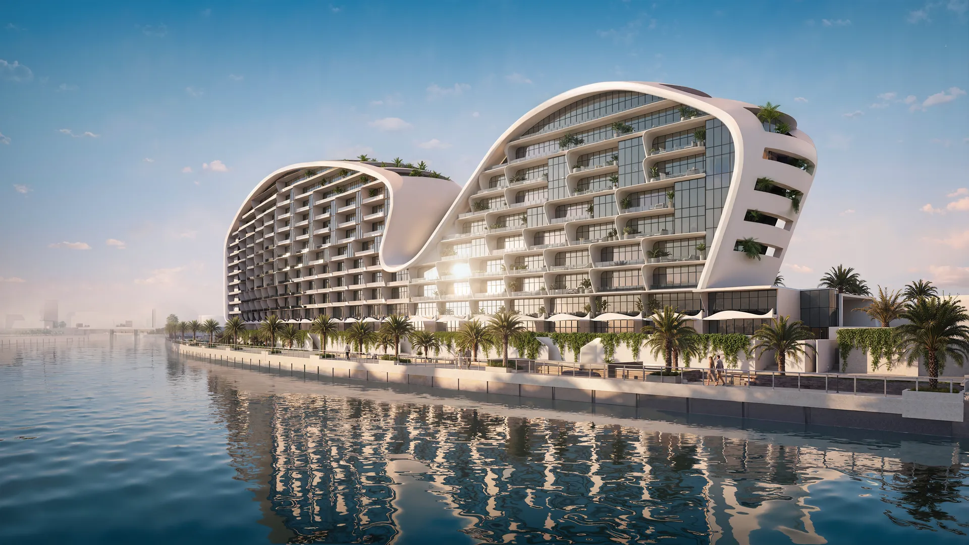 Hilton Residences Abu Dhabi Al Raha waterfront exterior