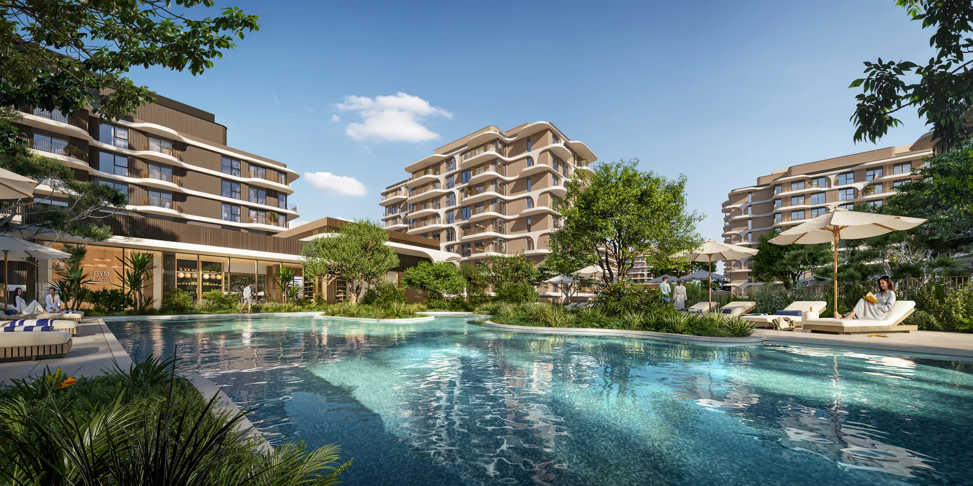 Resort-style pool at The Beach House Fahid