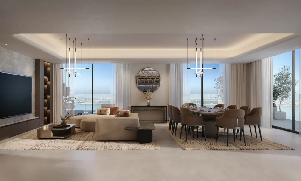 Bashayer penthouse living and dining area