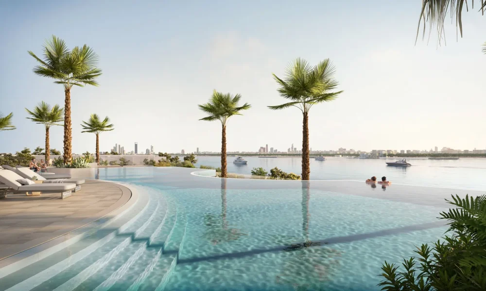 Rooftop infinity pool at Bashayer, Hudayriyat Island