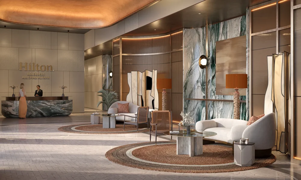 Lobby at Hilton Residences Abu Dhabi Al Raha