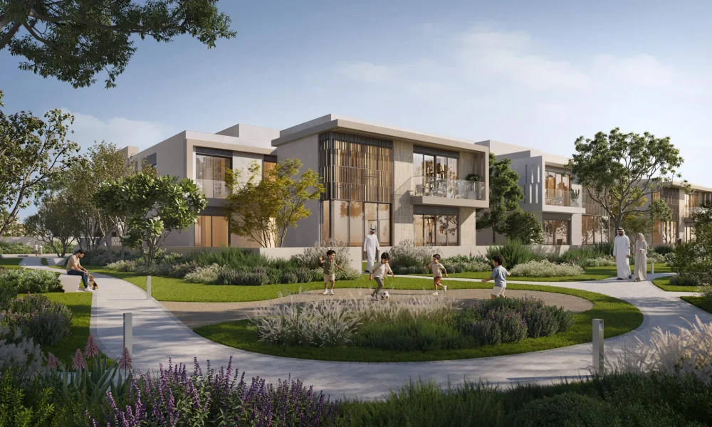 Landscaped green spaces at Talay, Marsa Al Saadiyat